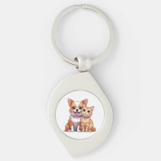 Porte-clés Caricature pour chien et chat de Cute Kawaii