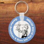 Porte-clés Caricature professionnelle des échafaudages et éch (Recto)