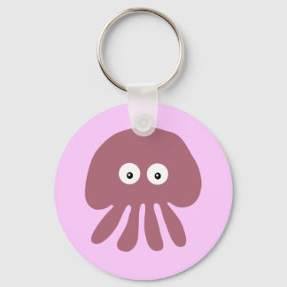 Porte-clés Caricature rose mignon porte - clé méduse