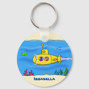 Porte-clés Caricature sous-marine joyeuse