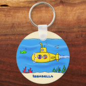 Porte-clés Caricature sous-marine joyeuse (Recto)