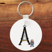 Porte-clés Caricature Tour Eiffel (Recto)