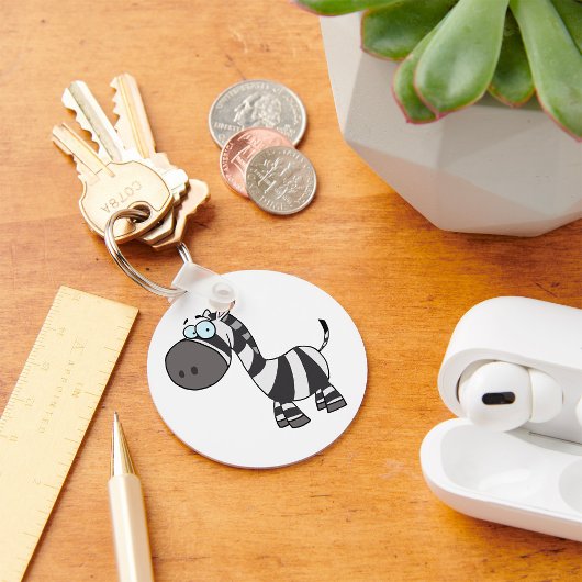 Porte-clés Caricature Zebra