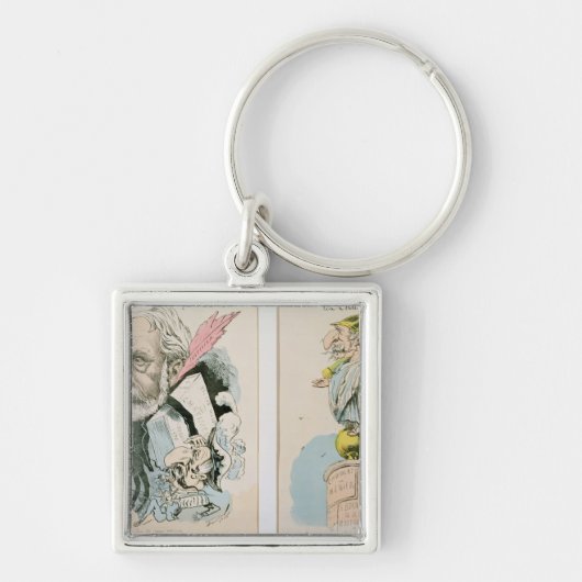 Porte-clés Caricatures de Victor Hugo et de napoléon III (Devant)