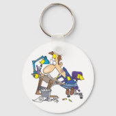 Porte-clés Caricaturiste Au Travail (Verso)