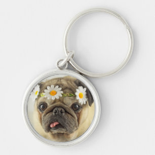 Porte-clés Carlin avec couronne de marguerite