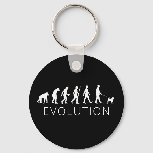 Porte-clés Carlin chien race Propriétaire Evolution (Recto)