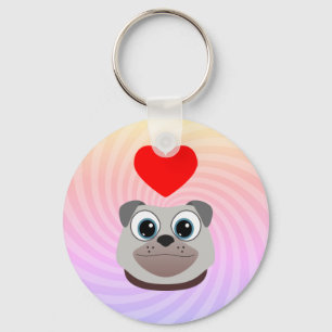 Porte-clés Carlin d'amour
