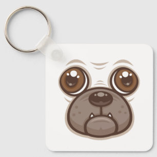 Porte-clés Carlin de caricature Mug Chien Chien Chien Chien F