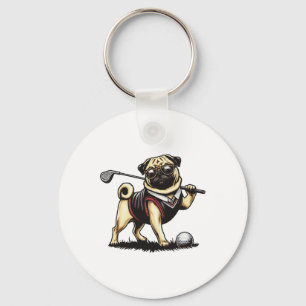Porte-clés Carlin de chien jouer Golf - Golfeur