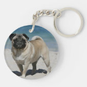 Porte-clés Carlin de faon à la plage (Dos)