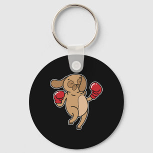Porte-clés Carlin Dog fait la boxe