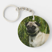 Porte-clés Carlin regardant l'appareil-photo (Devant)