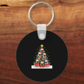 Porte-clés Carlins de chien Noël Arbre mou Noël (4) (Recto)
