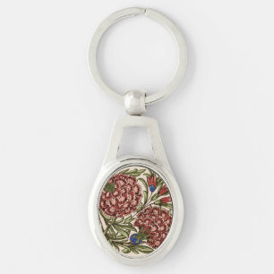 Porte-clés Carnation Carrelage Fleur Antique Art Rustique