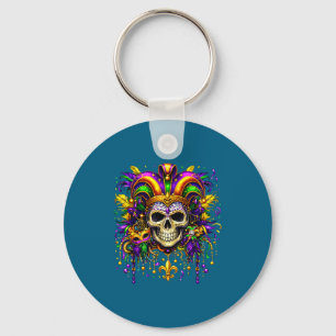 Porte-clés Carnaval de crânes de sucre de Mardi Gras