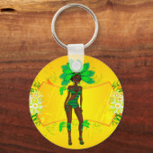 Porte-clés carnaval vert fille.ai (Recto)