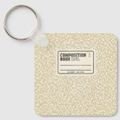 Porte-clés Carnet de composition beige Porte - clé (Recto)