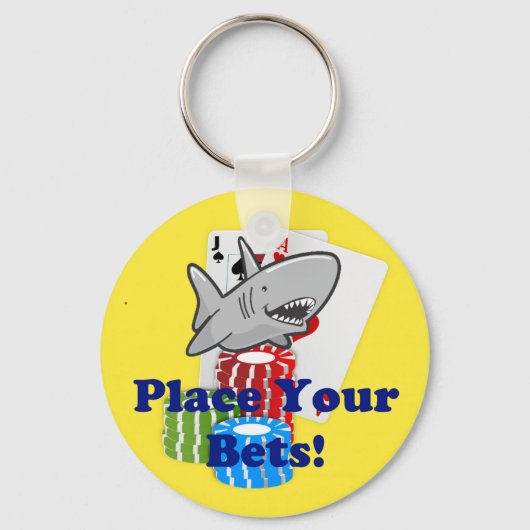 Porte-clés Carnet de jeu de requin amusant avec des jetons de (Recto)