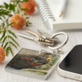 Porte-clés Carnet tortue à pied rouge (Devant Droit)