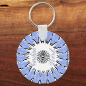 Porte-clés Carolina Girl Blue & White Kaleidoscope (Recto)