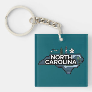 Porte-clés Caroline du Nord, États-Unis d'Amérique