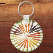Porte-clés Carottes Légumes Coloré Arc-en-ciel Jardin Motif (Recto)