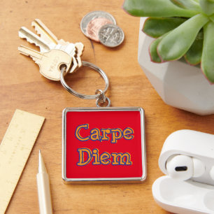 PORTE-CLÉS "CARPE DIEM/SEIZE THE DAY" TOILETTE/PERSONNALISABL