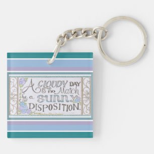Porte-clés carré à disposition ensoleillée