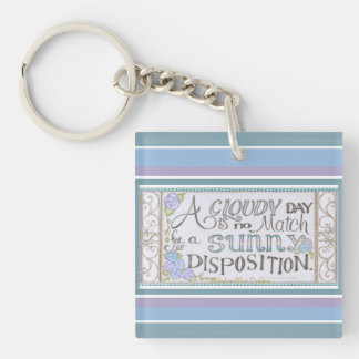 Porte-clés carré à disposition ensoleillée
