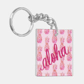 Porte-clés carré Aloha Pink Pineapple Mini (Devant gauche)