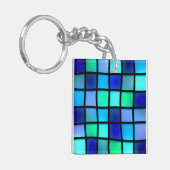 Porte-clés Carré bleu (Devant gauche)