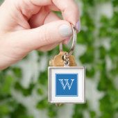 Porte-clés Carré bleu Porte - clé Premium Monogram (main)
