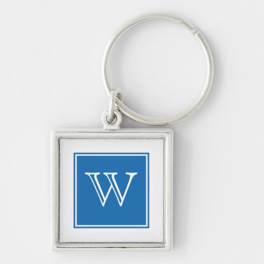 Porte-clés Carré bleu Porte - clé Premium Monogram (Devant)