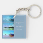 Porte-clés Carré Blue Père Noël Monica Pier Collage (Dos)