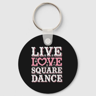 Porte-clés Carré Dance Amour Carré Danser Carré Dance Cadeau
