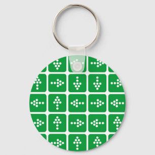 Porte-clés CARRÉ de flèche LED vert
