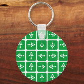 Porte-clés CARRÉ de flèche LED vert (Recto)