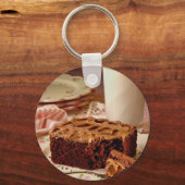 Porte-clés Carré de gâteau au chocolat (Recto)