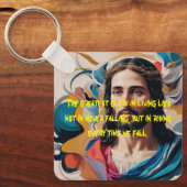 Porte-clés carré en métal (Recto)