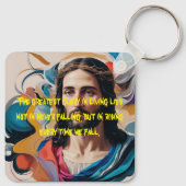 Porte-clés carré en métal (Dos)