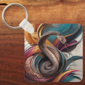 Porte-clés carré en métal (Recto)