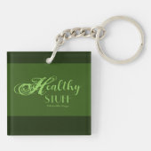 Porte-clés carré Healthy Stuff (Dos)