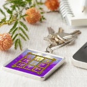 Porte-clés CARRÉ MAGIC 33, Violet Violet (Côté)