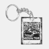 Porte-clés Carré Panzer IV (double face) Porte - clé (Devant gauche)