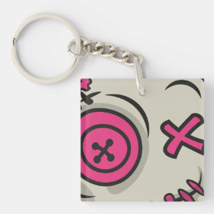 Porte-clés Carré Porte - clé acrylique pour jeton Voodoo