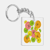Porte-clés Carré porte - clé Citrus double face (Devant gauche)