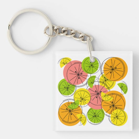 Porte-clés Carré porte - clé Citrus double face (Devant)