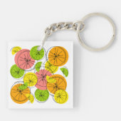 Porte-clés Carré porte - clé Citrus double face (Dos)