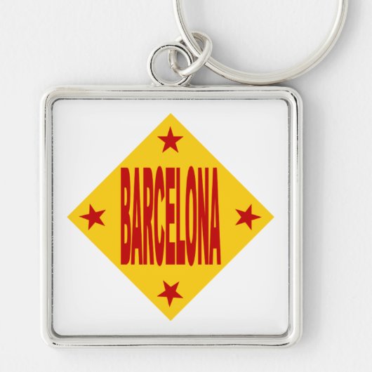 Porte-clés carré Premium BARCELONA (Devant)